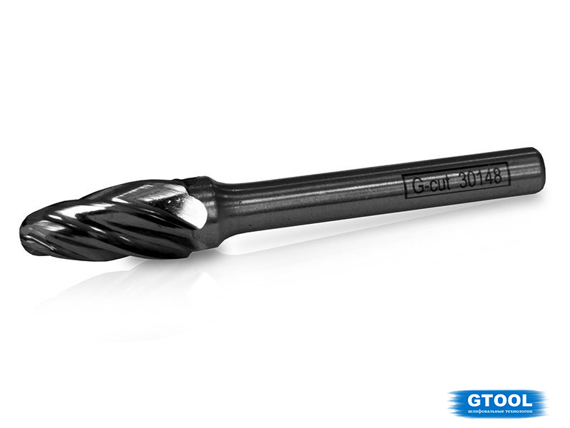 Борфреза по алюминию GTOOL, форма F 10*20*6*60